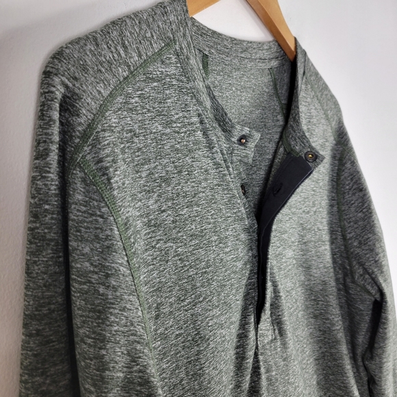 Lululemon Surge Long Sleeve Quarter Button Up Space Dye Long Sleeve Henley Tee - Picture 4 of 10